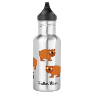 Bears Kids Water Bottle with Name