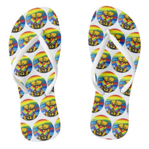 Bears Love Couple LGBT Rainbow Flag Thongs