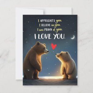 Bears Love You Night Sky Card