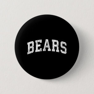 Bears Mascot Vintage Athletic Sports Name Design T 6 Cm Round Badge