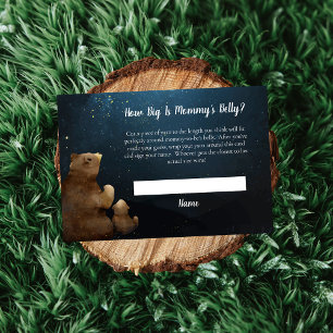 Bears Mum's Belly Size Baby Shower Game Invitation