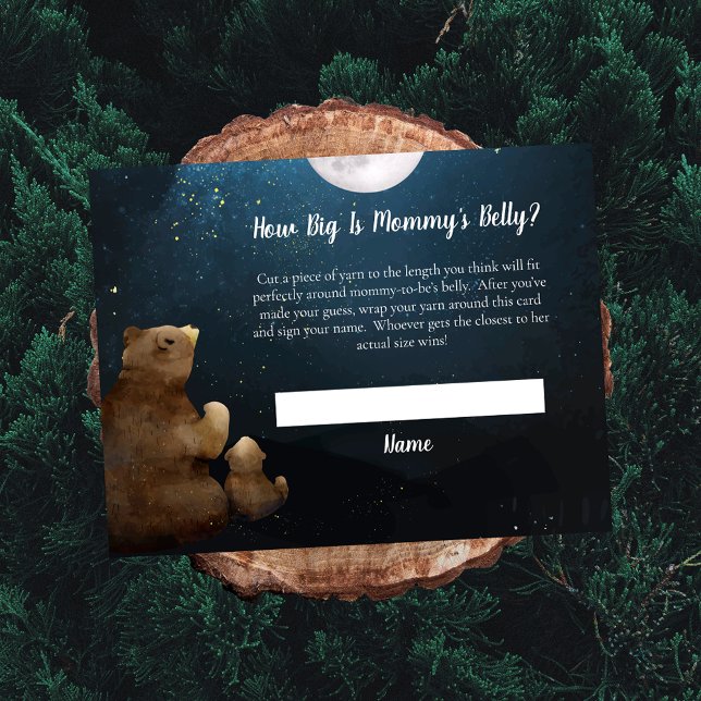 Bears Mum's Belly Size Baby Shower Game Invitation (Creator Uploaded)