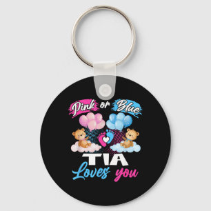 Bears nk Or Blue Tia Loves You Gender Reveal Key Ring