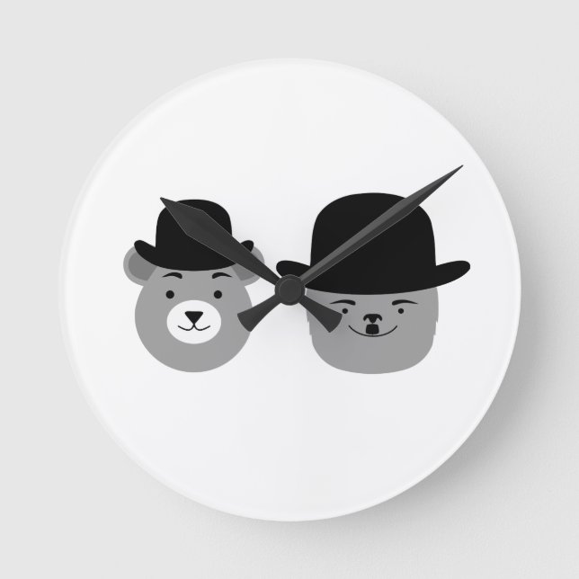 Bears of the Desert Round Clock (Front)
