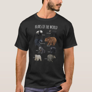 Bears of the World Panda Polar Grizzly Black Cute  T-Shirt