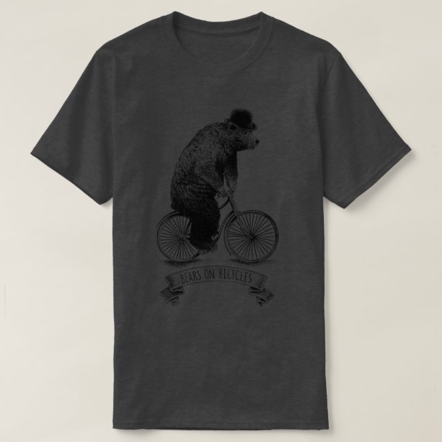 Bears on Bicycles (lime option)  T-Shirt (Design Front)