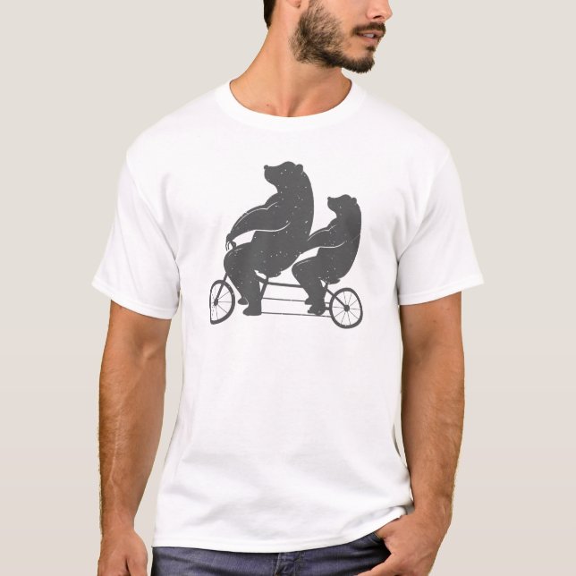 Bears on Bicycles T-Shirt (Front)