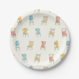 Bears On Chairs Pattern Paper Plate
