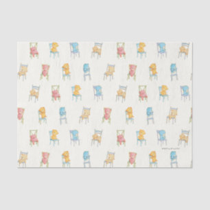 Bears On Chairs Pattern Tissue Paper