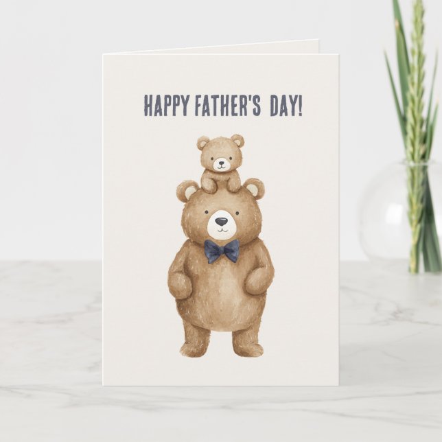 Bears Parent & Child Father's Day Card (Front)