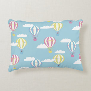 Bears & Rabbit Hot Air Balloon Day Out Decorative Cushion