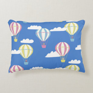 Bears & Rabbit Hot Air Balloon Day Out Decorative Cushion