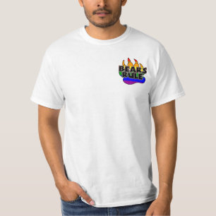Bears Rule Black on Rainbow Paw - HOT! T-Shirt