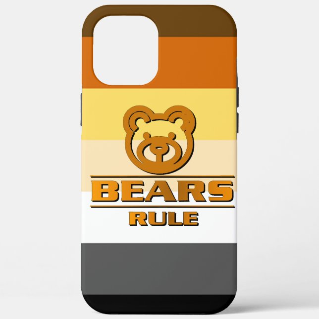Bears rule Classic Bear Pride Flag  Case-Mate iPhone Case (Back)