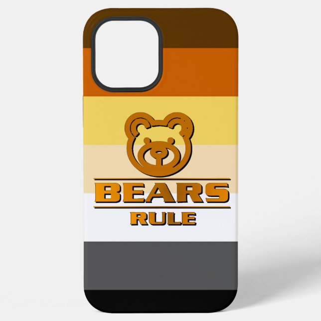 Bears rule Classic Bear Pride Flag  iPhone Case (Back)