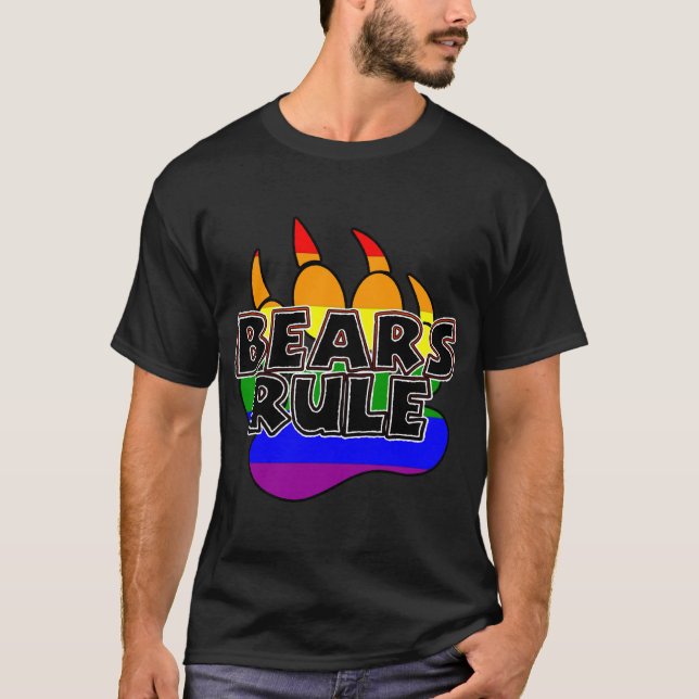 BEARS RULE RAINBOW BEAR PAW SHIRT (Front)