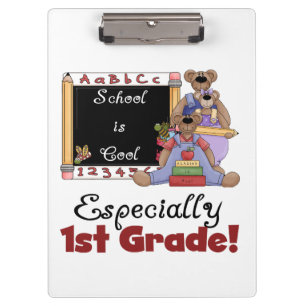 Bears School is Cool 1st Grade Clipboard