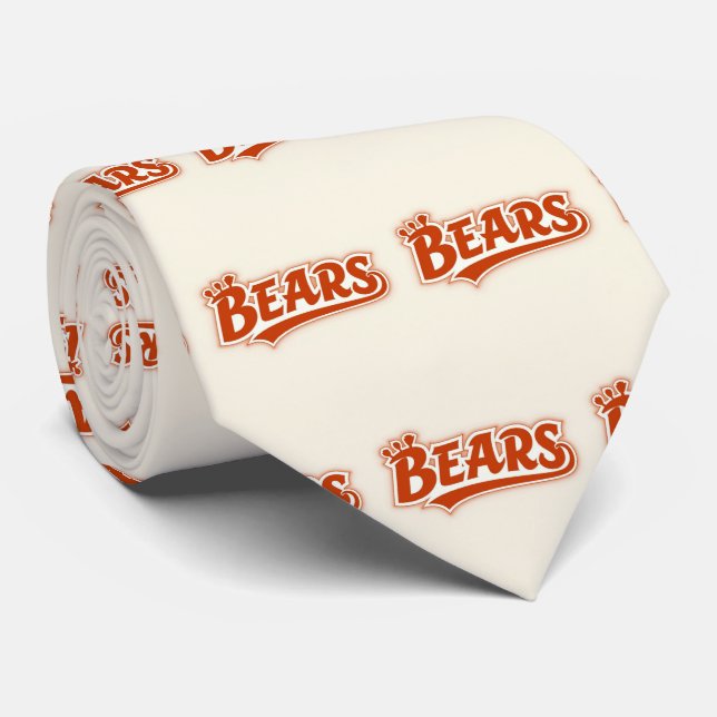 Bears Sports Team Necktie (Rolled)