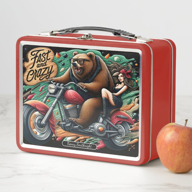 Bear's Stylish Adventure Metal Lunch Box (In Situ)