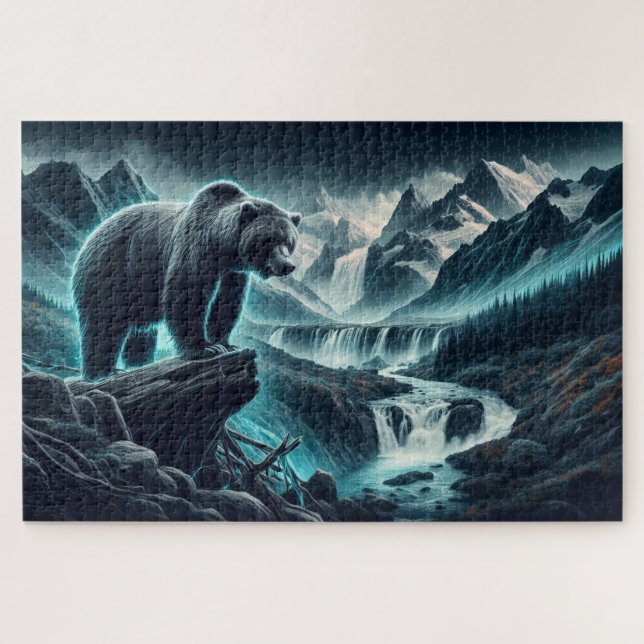 Bear's Summit, Grizzly Bear, Mountain Range  Jigsaw Puzzle (Horizontal)
