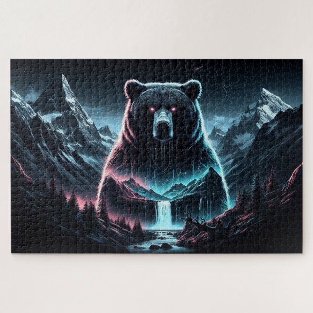 Bear's Summit, Grizzly Bear, Mountain Range  Jigsaw Puzzle (Horizontal)