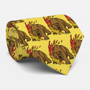 Bears Team Mascot Football Basketball Necktie