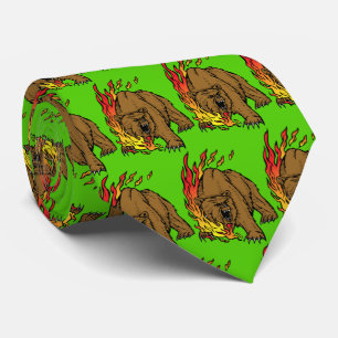 Bears Team Mascot Football Basketball Necktie