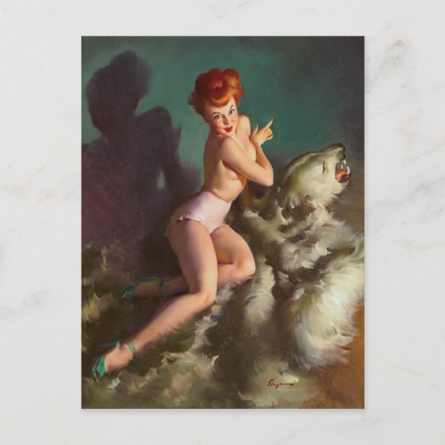 Bearskin Pin Up Postcard (Front)