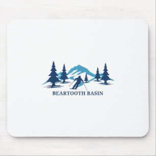 Beartooth Basin Wyoming Ski Resort Skiing Skier T- Mouse Pad