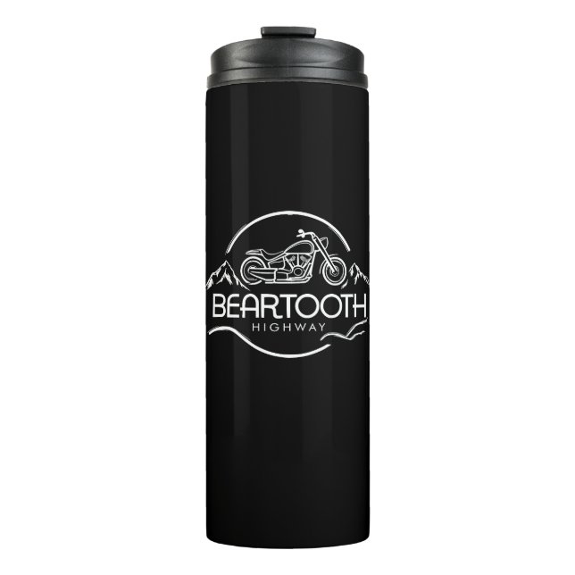 Beartooth Highway Montana Wyoming Motorcycle Thermal Tumbler (Front)