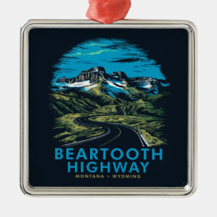 Beartooth Highway Montana Wyoming Mountains Metal Ornament