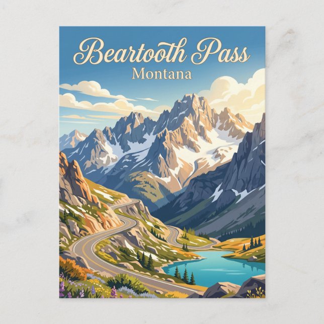 Beartooth Pass, Montana Postcard (Front)
