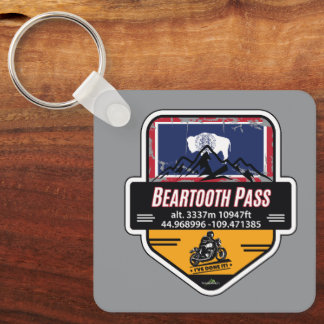 Beartooth Pass Motorcycle US 212 01 Key Ring