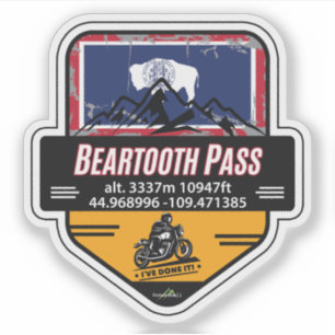 Beartooth Pass US 212 Motorcycle 01 Sticker
