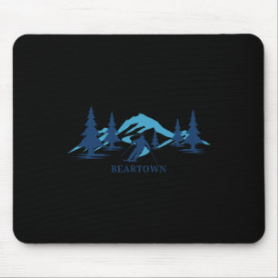 Beartown New York Ski Resort Skiing Skier Mouse Pad