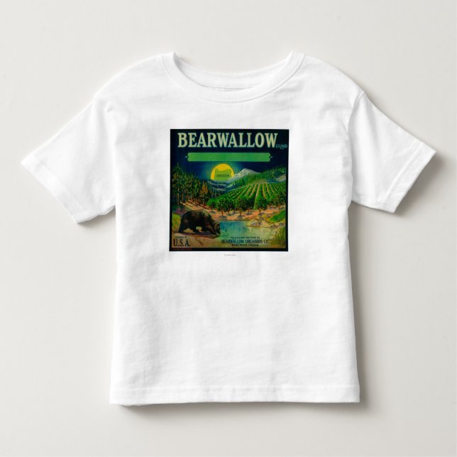 Bearwallow Apple Crate LabelHood River, OR Toddler T-Shirt (Front)
