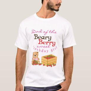 Beary Berry Sweet Cub's Strawberries Dad Birthday T-Shirt