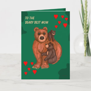 Beary Best Mum - For Mother Card