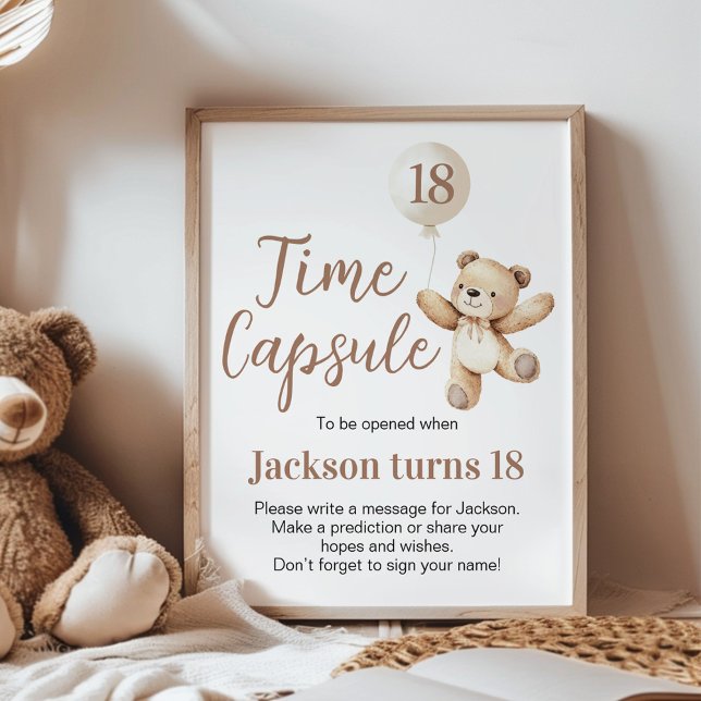 Beary Birthday Bear Balloon Time Capsule Poster (Creator Uploaded)