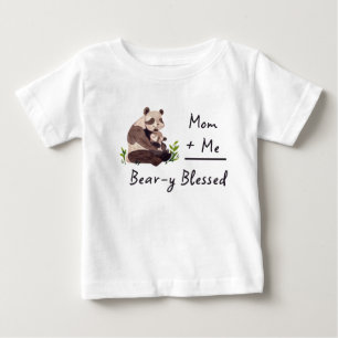 Beary Blessed Panda Baby Shirt   Matching Mum Gift