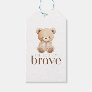 beary brave childhood cancer sick kids cute gift tags