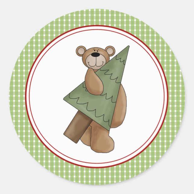 Beary Christmas Envelope Seals Stickers (Front)