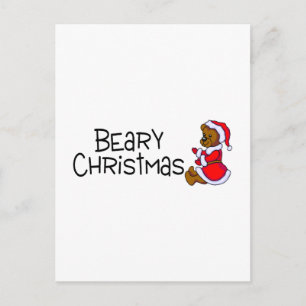 Beary Christmas Holiday Postcard