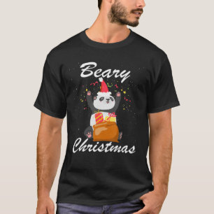 Beary Christmas Merry Christmas For Panda Bear Lov T-Shirt