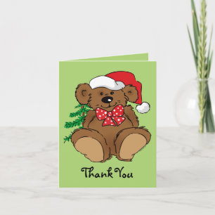 Beary Christmas Thank You Card