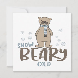 Beary Cold Bear Christmas Card