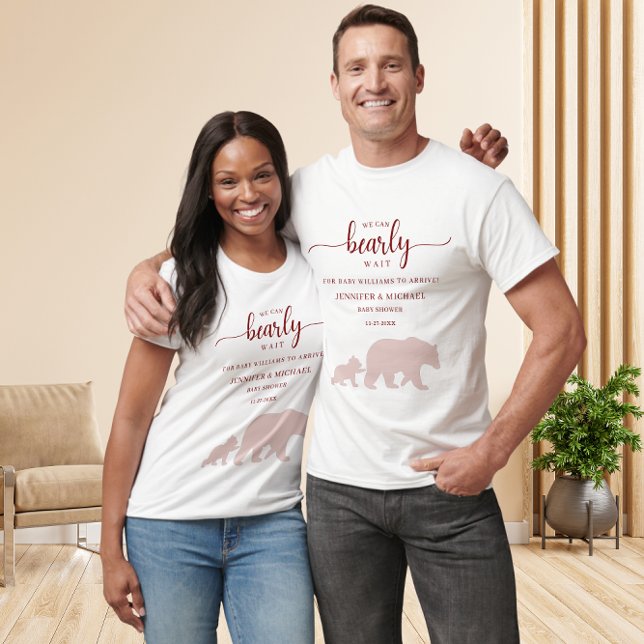 Beary Cool Baby Shower Shirt for Dad Men Guest (Creator Uploaded)