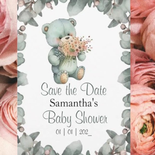 Beary Cute Boy Baby Shower  Invitation (Celebrate the joy of new beginnings with our "It's a Boy" baby shower invitation! )