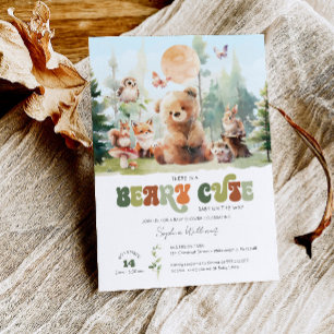 Beary Cute Woodland Baby Shower Invitation