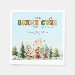 Beary Cute Woodland Baby Shower Napkin
